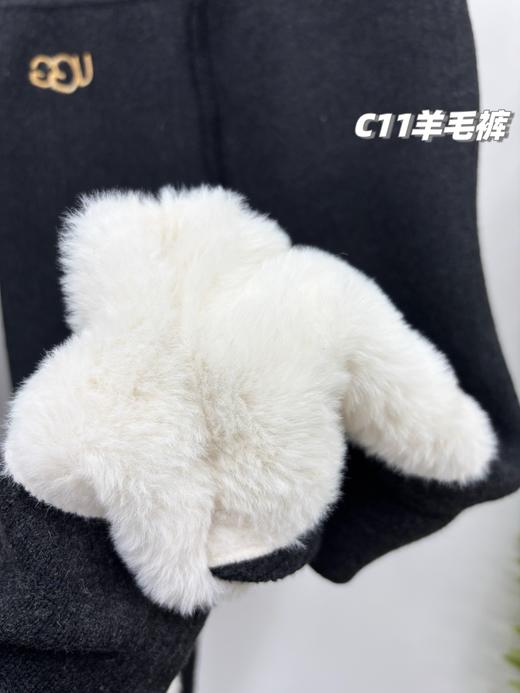 D111377冬新款加绒加厚护腰护膝一体羊毛裤男女款 商品图8