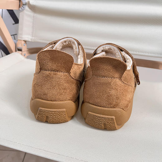 D111306厚底加绒保暖豆豆鞋勃肯鞋女2025冬季新款魔术贴棉鞋 商品图10