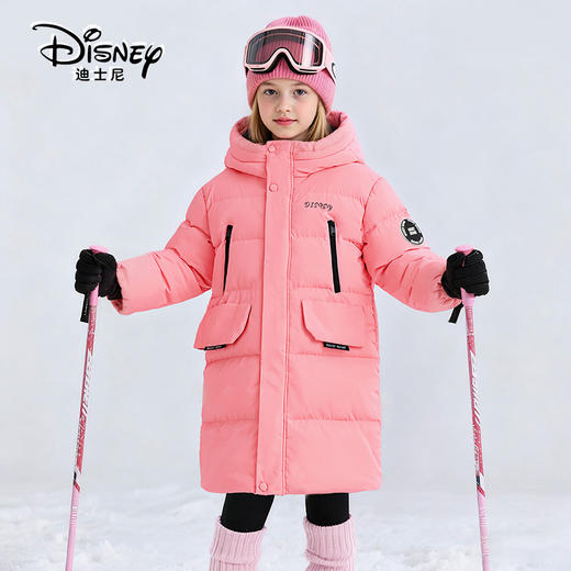 Disney/迪士尼儿童中长款羽绒服男女中大童加厚连帽防风保暖羽绒外套XMT4SU886 商品图3