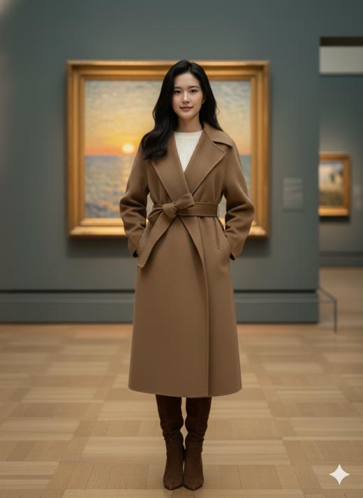 袖侧开叉双面手工大衣 商品图4