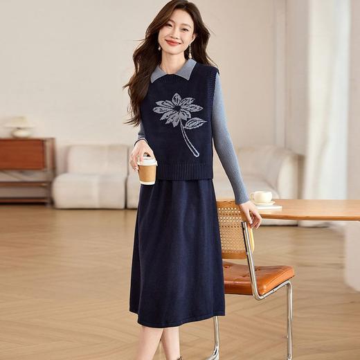 今年流行漂亮套装裙，小个子两件套连衣裙针织裙子CC-ML-0823 商品图2