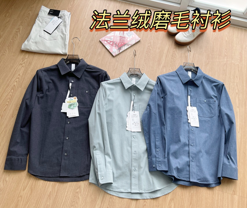 男士秋冬磨毛衬衫衬衣111302