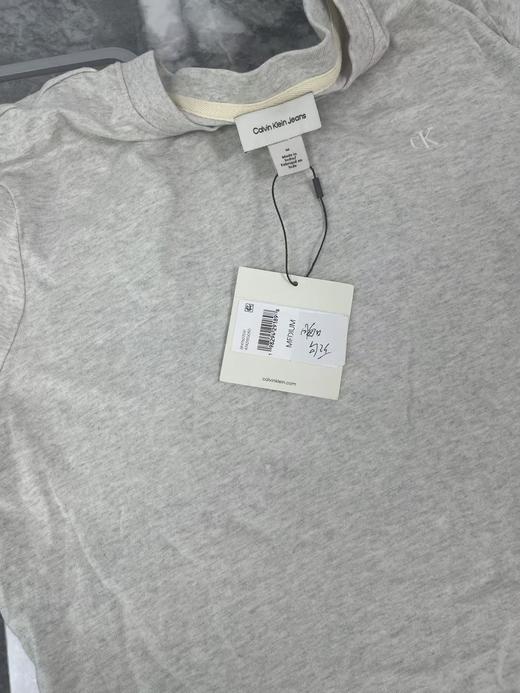 瑕疵Calvin Klein Jeans/CK女士夏季圆领刺绣小标经典纯棉透气短袖T恤 商品图2