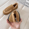 D111309森系复古加绒乐福鞋女2025秋冬款一脚蹬软底勃肯鞋棉鞋 商品缩略图9