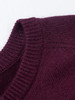 酒红色亨利领羊毛针织衫，复古纽扣设计 + 软糯质感 + 宽松版型，承包你冬日叠穿的温柔气质与保暖刚需 商品缩略图2