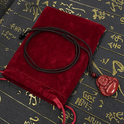 朱砂弥勒佛吊坠项链 商品图7