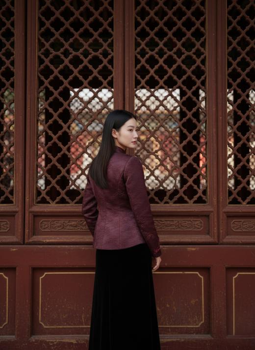 新中式改良立领袖弧形外套 商品图1