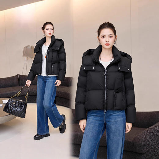 ASE 7769白鸭绒泡芙短款羽绒服洋气加厚外套 商品图1