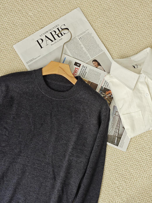 【耐尔】 万金油打底男款羊毛衫 100%绵羊毛让温暖加倍 商品图12