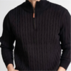 贝*汉姆同款 SUSX意式老钱经典绞花半拉链羊毛针织衫S0246835（下单3-7天发货） 商品缩略图10