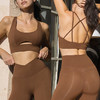 跃牌【菲芬之想】系列 运动聚拢露背瑜伽文胸提臀紧身透气瑜伽九分裤二件套25103 商品缩略图2