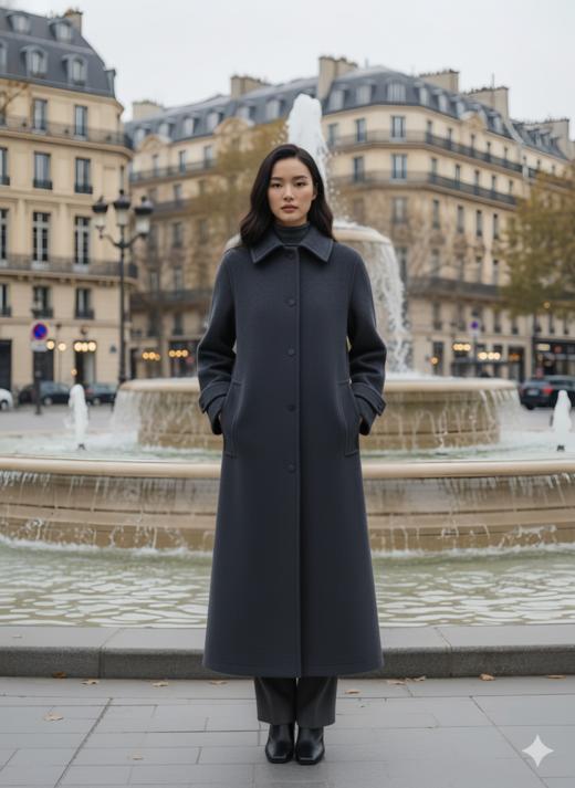 精致工艺长款大衣 商品图0