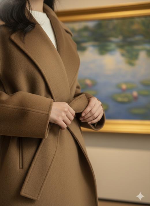 袖侧开叉双面手工大衣 商品图1