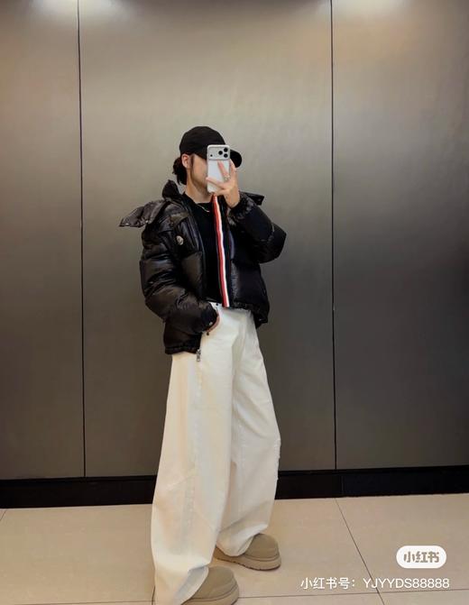 D111365冬季简约大气防风保暖防水可拆卸连帽羽绒服 商品图5