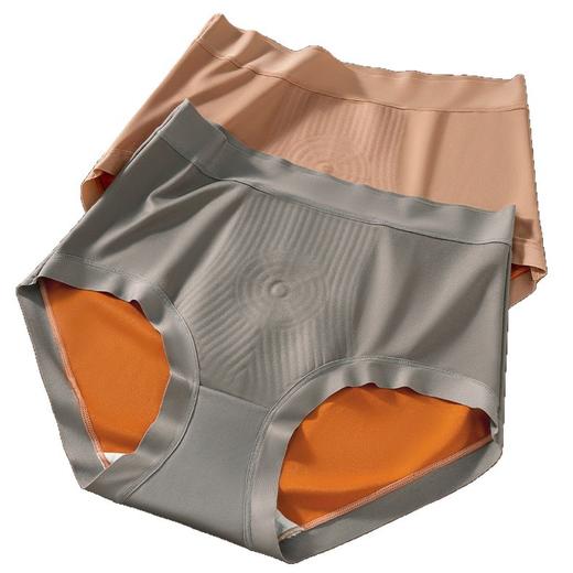 【裸感&高腰收腹裤❗️3条礼盒装】暖宫收腹&二合一纳米磁能量裤 山蚕丝护腹女士无痕内裤蓄热驱寒内裤 10A抗菌底档三角内裤 商品图4