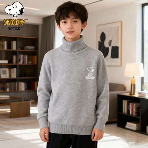 {史努比}儿童装高领毛衣冬季内搭校服神奇百搭打底衫90-160 商品图1