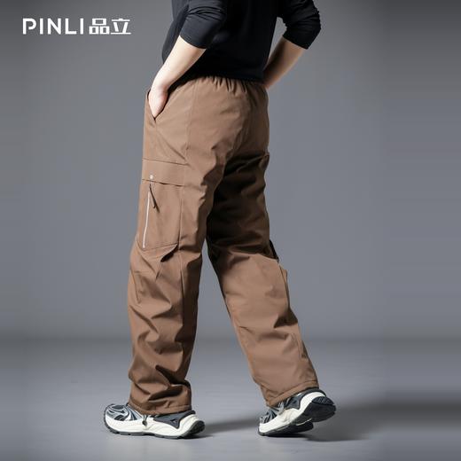 PINLI品立2025冬季新款工装风户外羽绒裤男士保暖休闲直筒长裤潮GD253117190 商品图3
