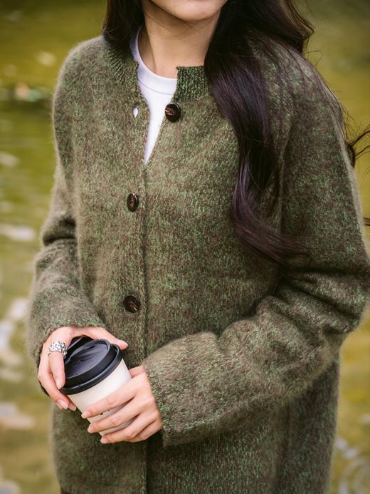 莫奈绒雾 无缝一体26支纯羊毛拉毛开衫FCF3WSC138 商品图8