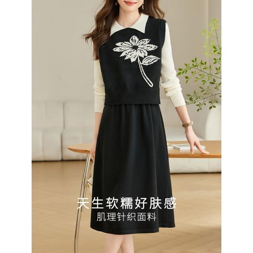 今年流行漂亮套装裙，小个子两件套连衣裙针织裙子CC-ML-0823 商品图1
