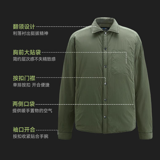 素湃SUPIELD气凝绒小翻领外套男东北冬季轻薄绒保暖棉外套抗寒服 商品图4