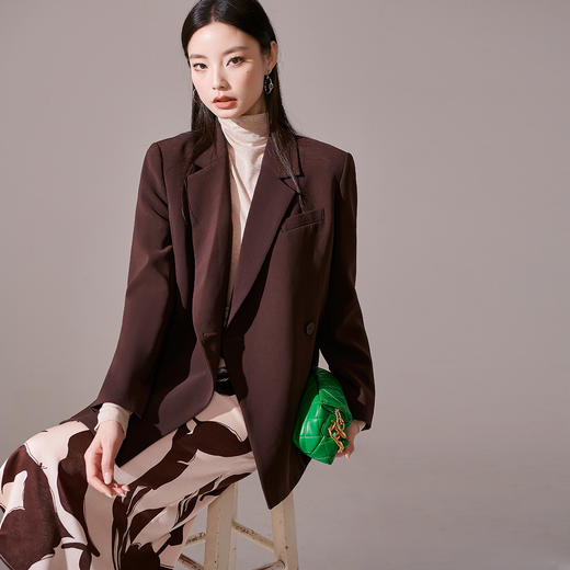 剩S/M/L 【芳外】2025秋冬新品加厚西装外套8T23CX1129 商品图6