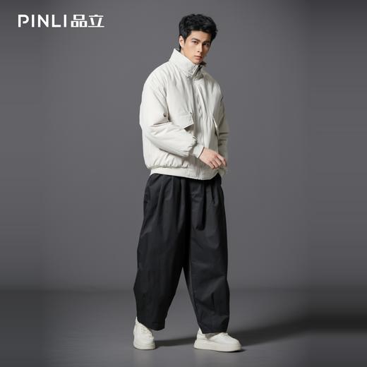 PINLI品立2025冬季新款潮牌立领飞行棉衣男士工装风宽松棉服外套GD253105188 商品图1