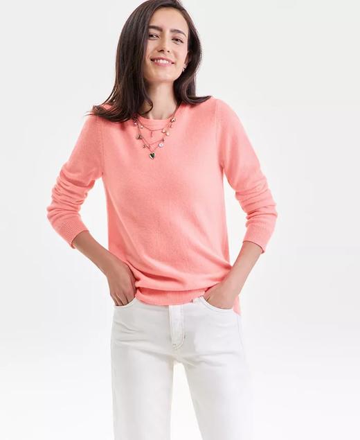 黑五好折！Macy梅西 女款圆领喀什米尔羊绒衫 每年都要买一件 现在码最全！ 商品图6