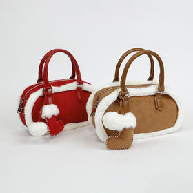 【礼物季】毛圈拼接波士顿手提包-纪念日百货门店同款167493169