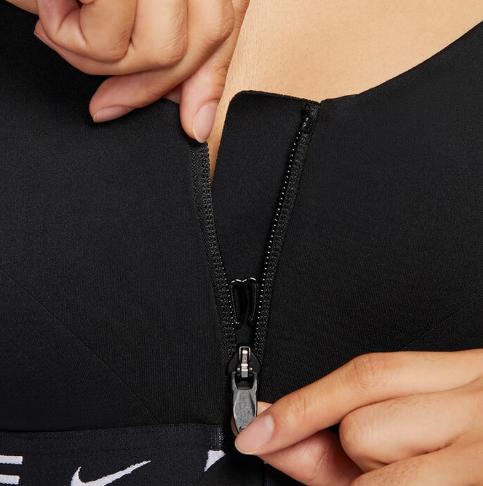 Nike耐克秋季前拉链瑜伽运动高弹支撑胸衣健身背心内衣HQ2752-010 商品图3