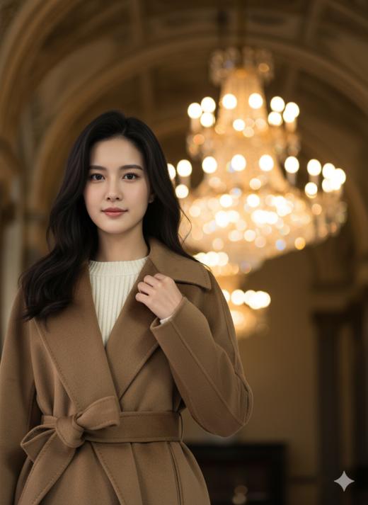 袖侧开叉双面手工大衣 商品图2