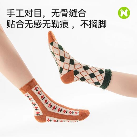 耐尔【4双装】设计师款羊毛女袜组合 E2608B/E2609B/E2617B/E2630B/E2770B 商品图12