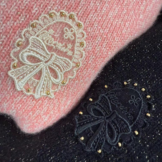 LP 艺术金纱 baby羊绒开衫。粉色 黑色自己备注号码 颜色 商品图3