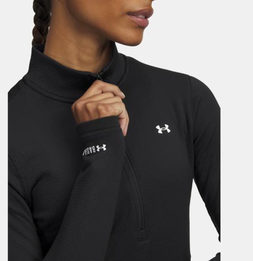 【Coldgear打底系列】安德玛女子UA Base 4.0 1/2拉链长袖紧身衣6004064-002 商品图2