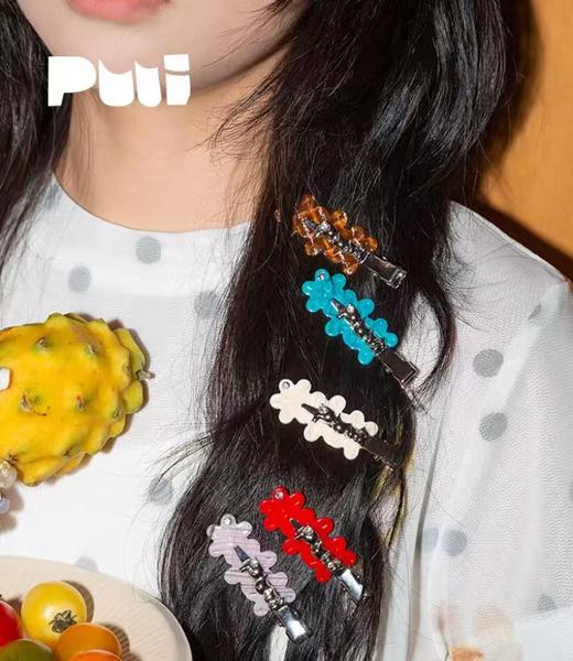 4楼Eubelle欧蓓 puui原创生活可爱一字夹发夹少女刘海夹 高级感侧边夹 活动价：79元 商品图2