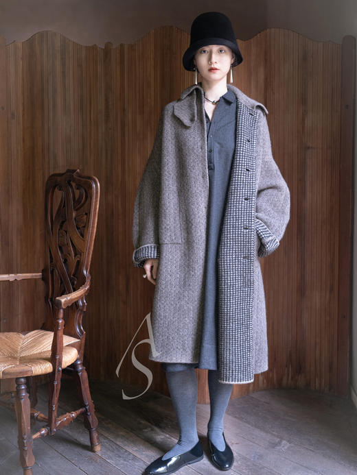 Casey Casey 25AW 深棕色/黑色兔毛钟型帽 商品图5