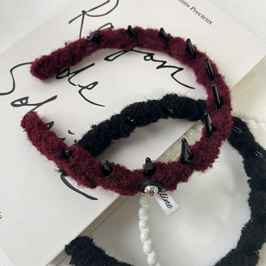 韩系波浪银标绕时尚毛绒发箍-纪念日百货门店同款167044072 商品图1