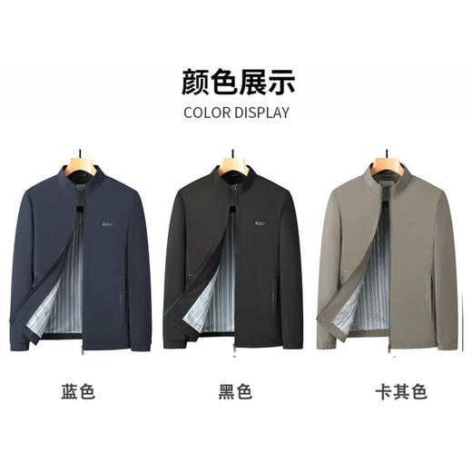 【挺阔有型❗️轻便舒适】立领外套商务春秋季男士夹克休闲薄款免烫百搭爸爸。ja 商品图4