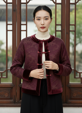 轻国风侧开叉外套