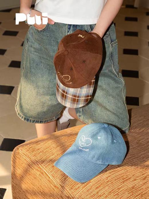 4楼Eubelle欧蓓 puui宽帽檐棒球帽显脸小 刺绣鸭舌帽 牛仔休闲加大加深帽子 活动价：128元 商品图1