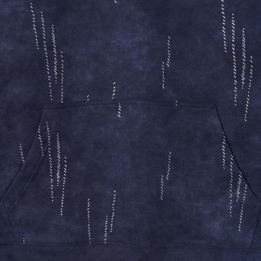 WY1359SDSA男士秋冬新款痞帅男装潮牌扎染滴胶连帽情侣百搭宽松套头上衣 商品图3