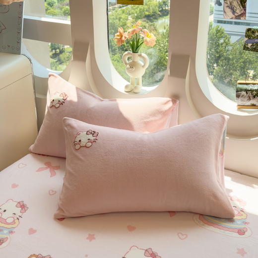 【品牌直发】加倍生活 A类潮款加厚牛奶绒四件套 立体毛巾绣工艺款yb1127002 商品图5