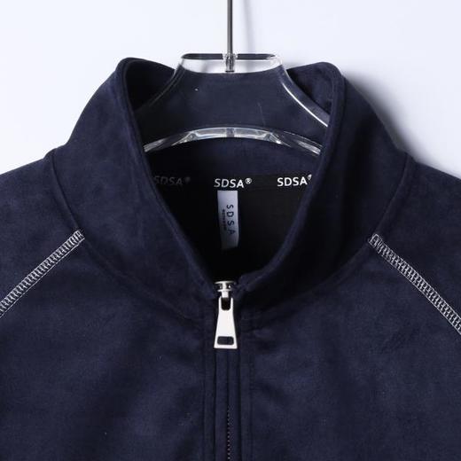 WY1320SDSA男士秋冬新款痞帅男装韩版撞色缝线半拉链立领卫衣款百搭上衣 商品图2