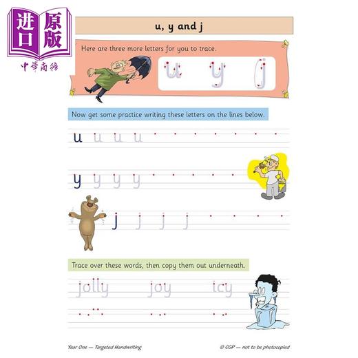 预售 【中商原版】英国原版CGP KS1一年级目标题集4册 英语数学心算书写English Maths Mental Handwriting Targeted Question Book 商品图3