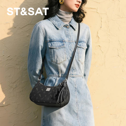 星期六甜酷老花法棍单肩包SSD521A0G7 商品图4