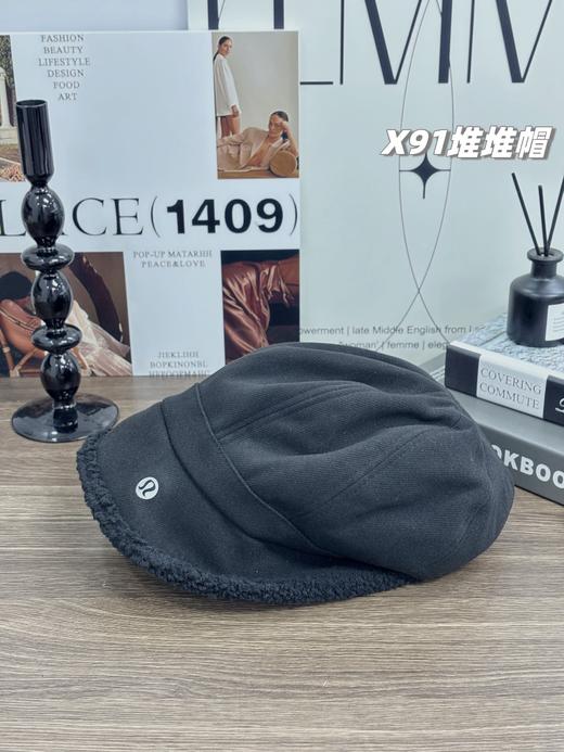 D111360羊羔加厚加绒款渔夫帽加深加宽超显脸小素颜神帽 商品图3