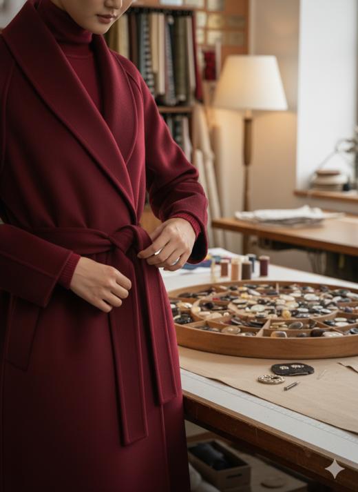 超长双面手工大衣 商品图3