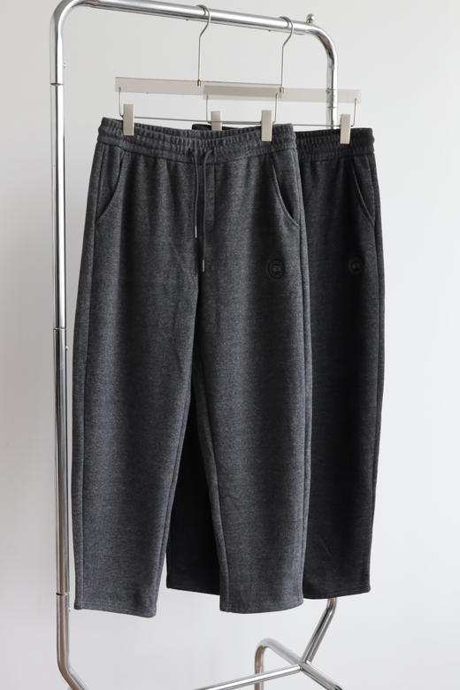 C.G 大额 澳毛混纺毛呢加绒弯刀直筒9.5分长裤 WK842 商品图1