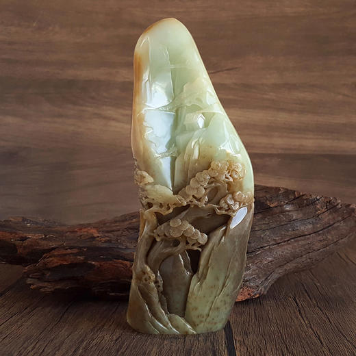 【天然正品】天然新疆料细腻松下高仕（坚韧顺遂）山子和田玉摆件235.7*90.1*48.3MM（皆取最大值）中性230925NJS19 商品图4