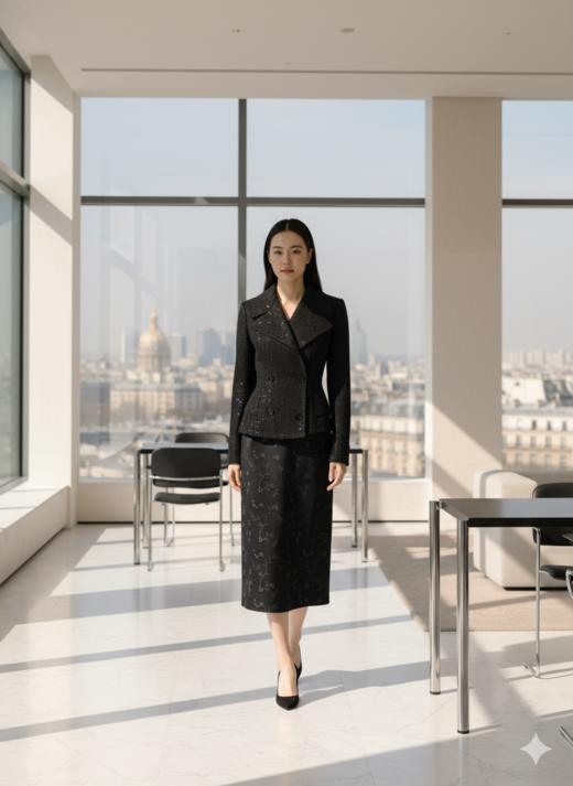 大翻领双排扣短外套 商品图3