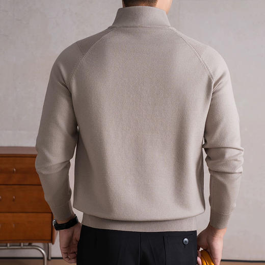 杰*亚同款 SUSX老钱气质半高领拉链针织衫S0232991（下单3-7天发货） 商品图2